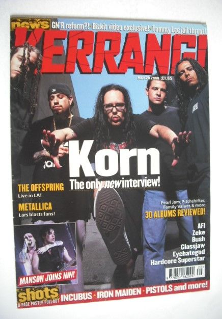 Kerrang magazine - Korn cover (20 May 2000 - Issue 802)