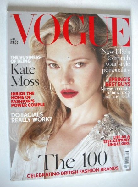 British Vogue magazine - April 2017 - Kate Moss cover