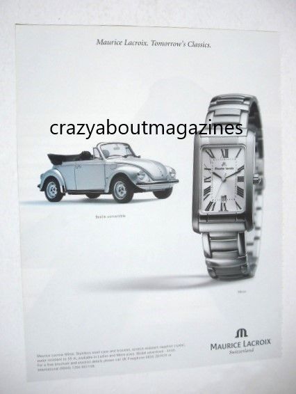 Maurice Lacroix Miros watch advertisement page (ref. MR0001)