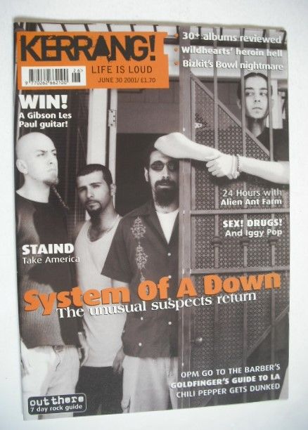 Kerrang magazine - System Of A Down cover (30 June 2001 - Issue 859)