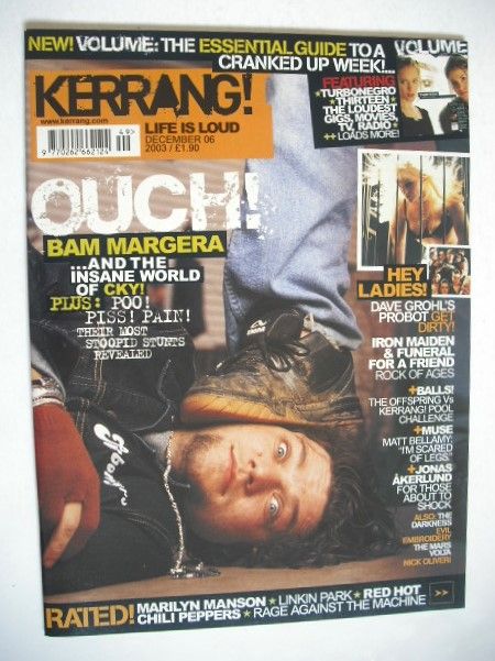 Kerrang magazine - Bam Margera cover (6 December 2003 - Issue 984)