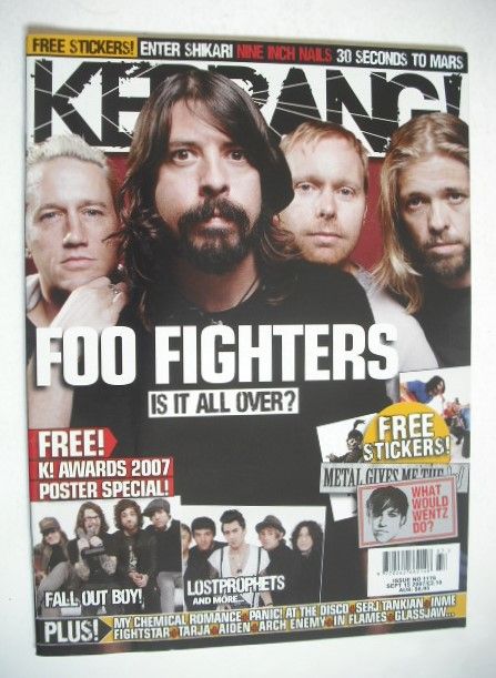 Kerrang magazine - Foo Fighters cover (15 September 2007 - Issue 1176)