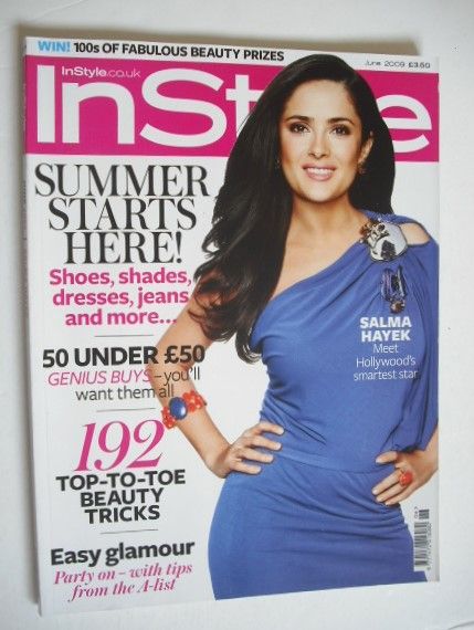British Instyle magazine - June 2009 - Salma Hayek cover