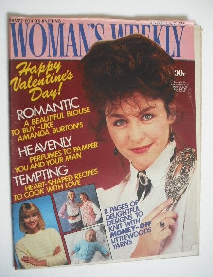 Woman's Weekly magazine (8 February 1986 - Amanda Burton cover - British Edition)