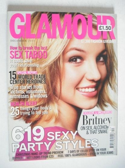 Glamour magazine - Britney Spears cover (December 2001)