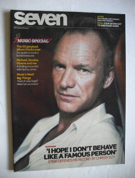 Seven magazine - Sting cover (21 November 2010)