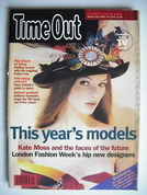 <!--1993-03-03-->Time Out magazine - Kate Moss cover (3-10 March 1993)