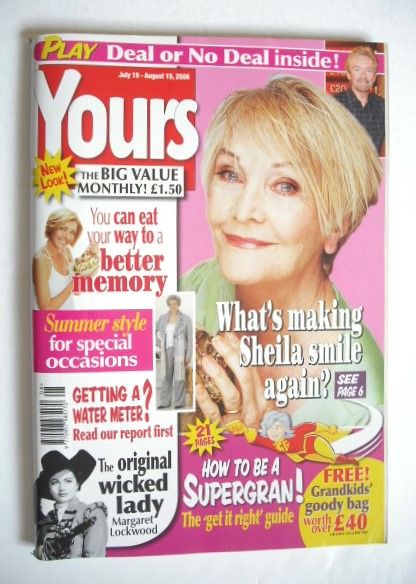 Yours magazine - Sheila Hancock cover (19 July-15 August 2006)