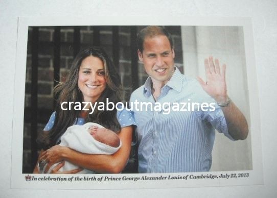 Prince William, Kate Middleton and Prince George photo card