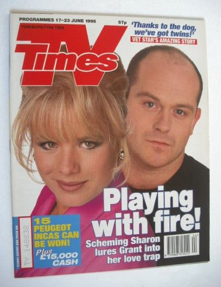 TV Times magazine - Letitia Dean and Ross Kemp cover (17-23 June 1995)