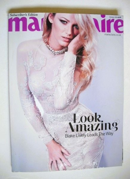 British Marie Claire magazine - October 2012 - Blake Lively cover (Subscriber's Issue, with media)