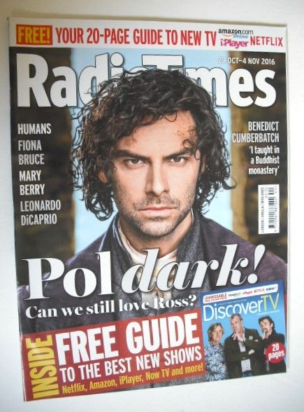 Radio Times magazine - Aidan Turner cover (29 October - 4 November 2016)