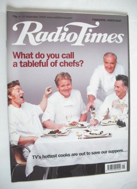 Radio Times magazine - TV's Hottest Chefs cover (4-10 November 2000)