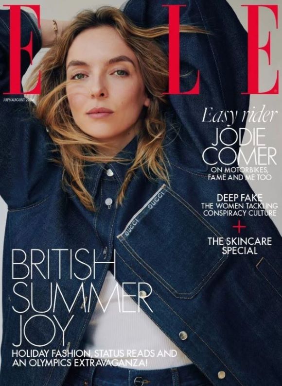 British Elle magazine - July/August 2024 - Jodie Comer cover