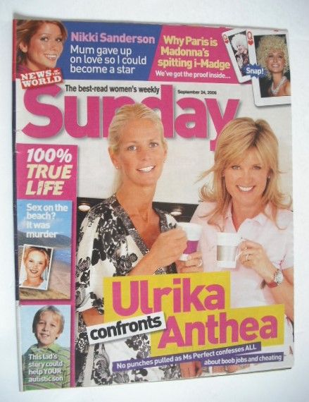 Sunday magazine - 24 September 2006 - Ulrika and Anthea cover