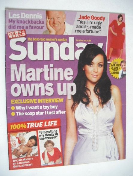 Sunday magazine - 15 October 2006 - Martine McCutcheon cover