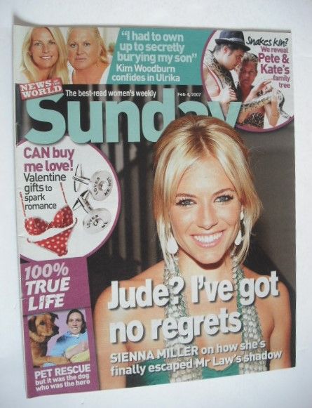 Sunday magazine - 4 February 2007 - Sienna Miller cover
