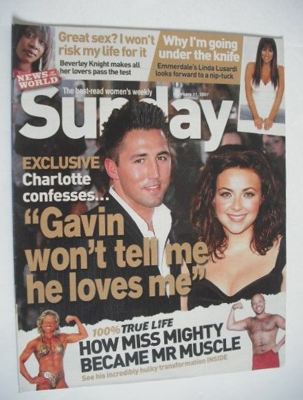 Sunday magazine - 11 February 2007 - Gavin Henson and Charlotte Church cover