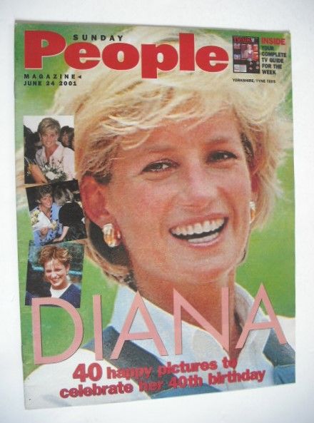Sunday People magazine - 24 June 2001 - Princess Diana cover