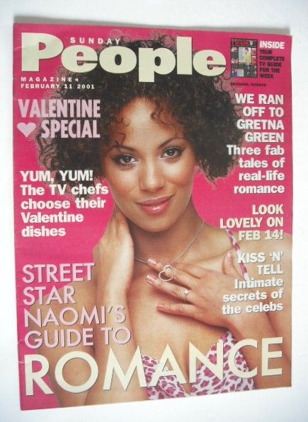 Sunday People magazine - 11 February 2001 - Naomi Russell cover
