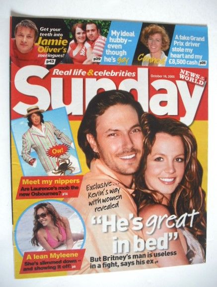 Sunday magazine - 16 October 2005 - Britney Spears & Kevin Federline cover