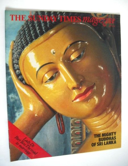 The Sunday Times magazine - The Mighty Buddhas Of Sri Lanka cover (12 July 1981)