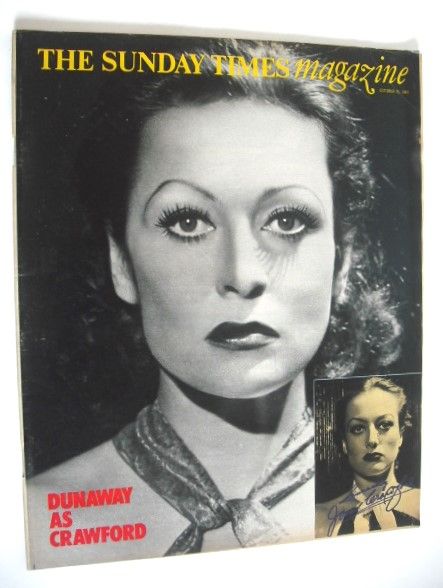 The Sunday Times magazine - Faye Dunaway cover (25 October 1981)