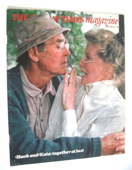 The Sunday Times magazine - Henry Fonda and Katharine Hepburn cover (7 February 1982)
