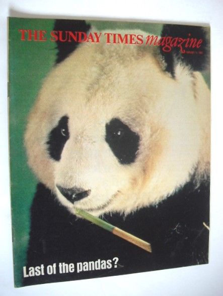 The Sunday Times magazine - Panda cover (14 February 1982)