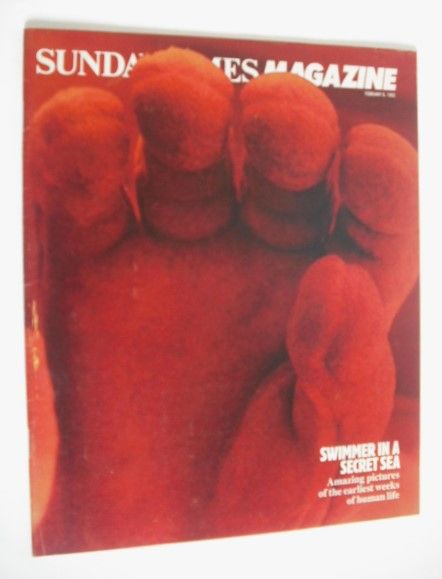 The Sunday Times magazine - Swimmer In A Secret Sea cover (6 February 1983)