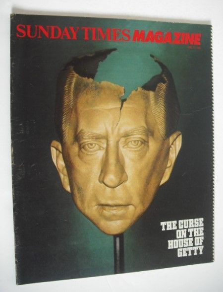 The Sunday Times magazine - The Curse On The House Of Getty cover (10 April 1983)