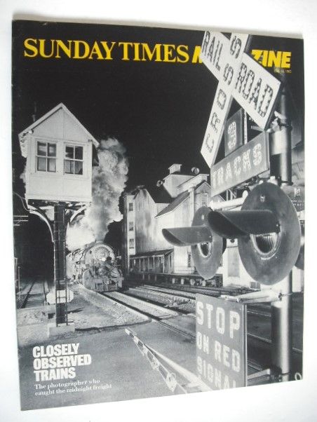 The Sunday Times magazine - Closely Observed Trains cover (19 June 1983)