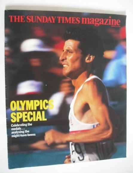 The Sunday Times magazine - Sebastian Coe cover (19 August 1984)