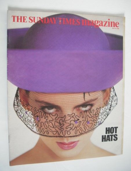 The Sunday Times magazine - Hot Hats cover (14 July 1985)