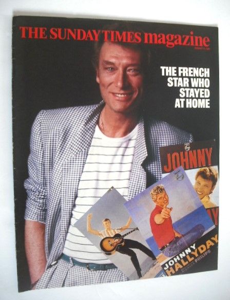 The Sunday Times magazine - Johnny Hallyday cover (11 August 1985)