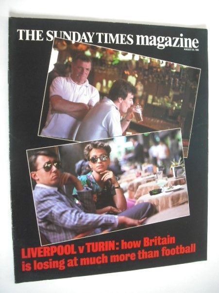 The Sunday Times magazine - Liverpool v Turin cover (25 August 1985)