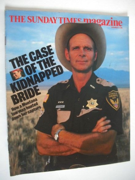 The Sunday Times magazine - The Case Of The Kidnapped Bride cover (10 November 1985)