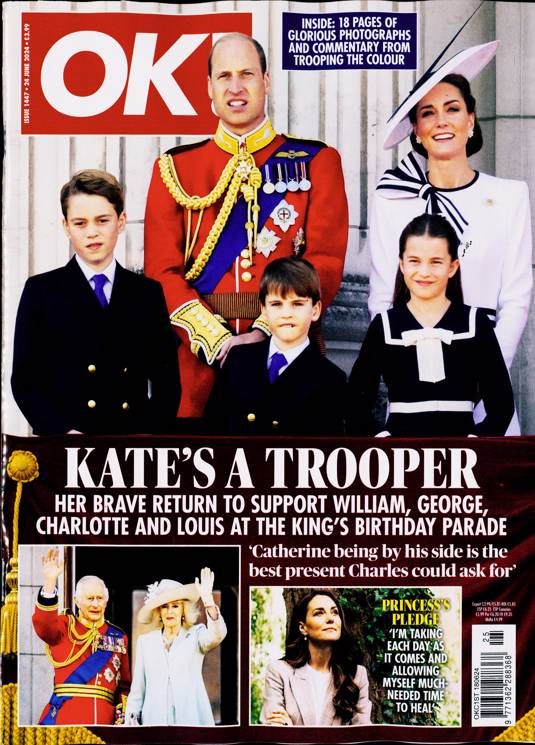 OK! magazine - Prince William, Kate Middleton with George, Charlotte and Louis cover (24 June 2024 - Issue 1447)