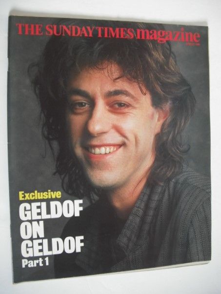 <!--1986-04-27-->The Sunday Times magazine - Bob Geldof cover (27 April 198