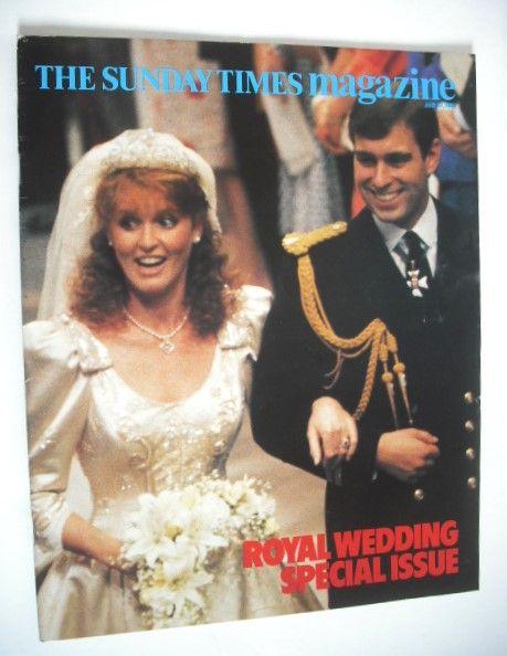 The Sunday Times magazine - Prince Andrew and Sarah Ferguson wedding cover (27 July 1986)