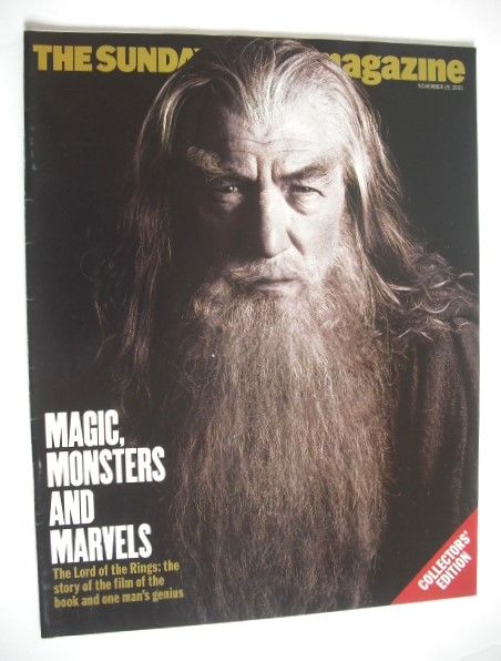 <!--2001-11-25-->The Sunday Times magazine - Sir Ian McKellen cover (25 Nov
