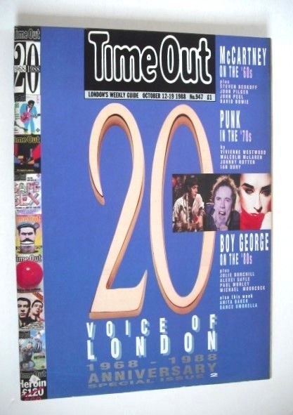Time Out magazine - Anniversary cover (12-19 October 1988)
