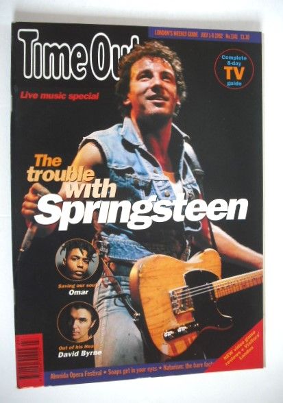 Time Out magazine - Bruce Springsteen cover (1-8 July 1992)