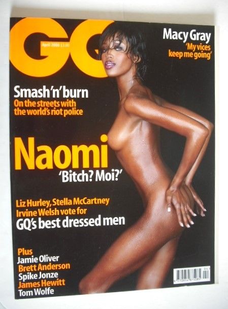 British GQ magazine - April 2000 - Naomi Campbell cover