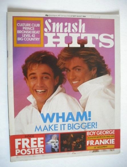 Smash Hits magazine - Wham! cover (27 September - 10 October 1984)