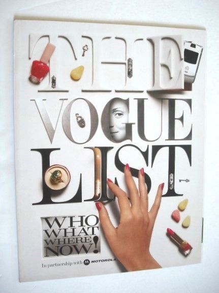 British Vogue supplement - The Vogue List (2004)
