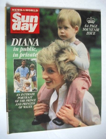 Sunday magazine - 21 September 1986 - Princess Diana cover