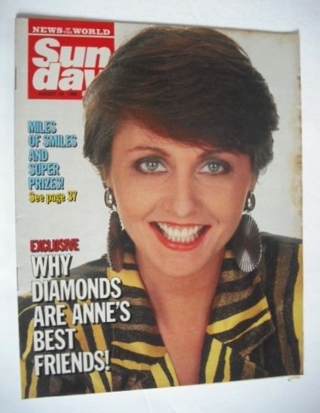 Sunday magazine - 24 August 1986 - Anne Diamond cover