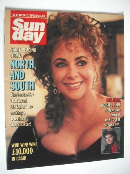 Sunday magazine - 27 July 1986 - Elizabeth Taylor cover
