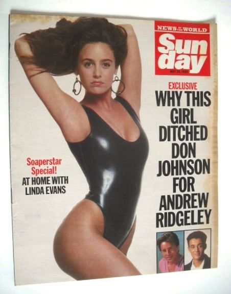 Sunday magazine - 25 May 1986 - Donya Fiorentino cover